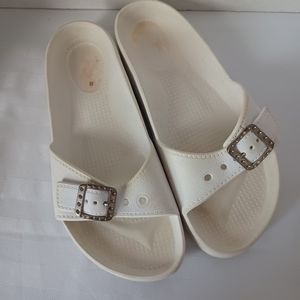 Skechers plastic sandals, size  8